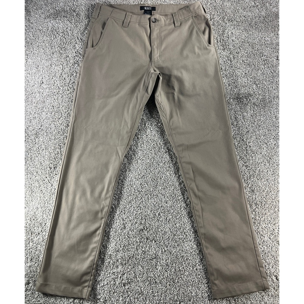 5.11 Tactical Edge Chino Mens 34x34 Khaki Tan Stretch Utility Cargo Trousers